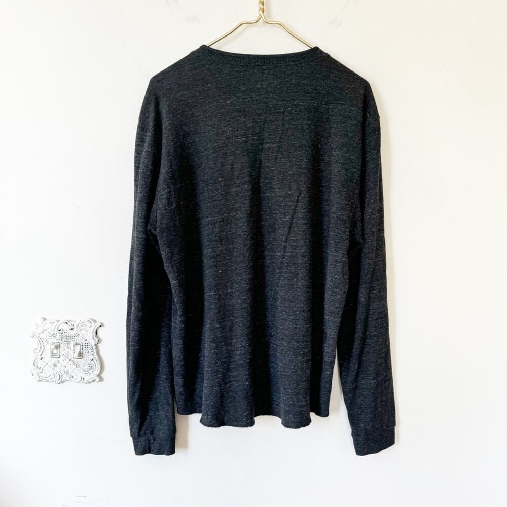Marine Layer Charcoal Gray Double Layer Henley L - Picture 6 of 9